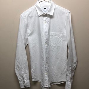 Topman White Long Sleeve Button Down Shirt
